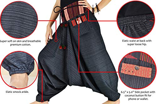 Harem Pants for Women and Men Traditional Loose Plus Size 100% Cotton Bohemian Style4