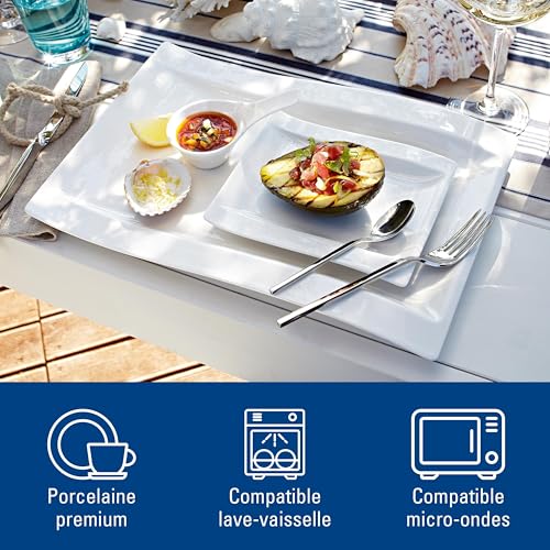 Assiette à dessert Villeroy & Boch blanche 24 cm anti rayures table - 3