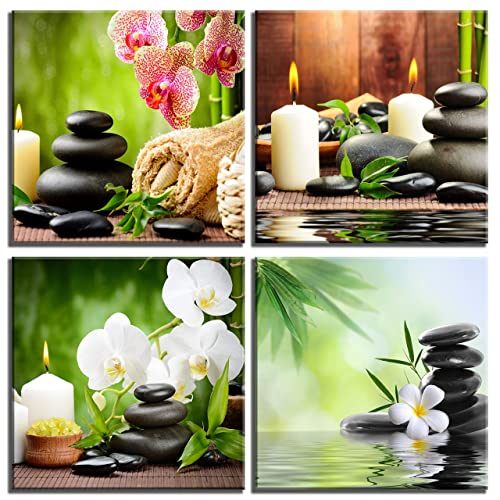 Nan Wind Spa Massage Treatment Painting With Bamboo And Plumeria Wall Art Painting The Picture Modern Zen Canvas Painting Prints Giclee Art For Home Office And Kitchen Framed Ready To Hang #TOP13