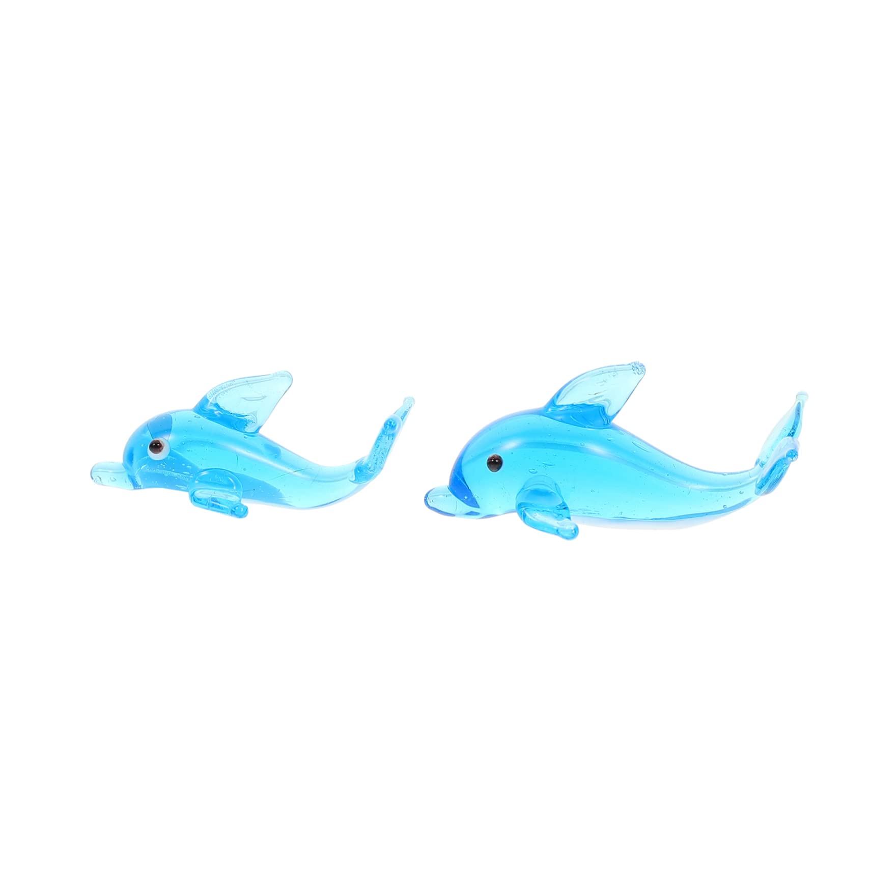 Figurine dauphin verre pour ornement de bureau et maison zen