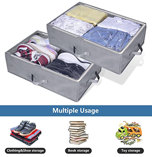 Aooda Large Hat Storage Box For Baseball Caps Organizer, Holds Up To 50 Caps Wide Hat Organizer For Closet With Cardboard, Under Bed Hat Holder, Grey #TOP5