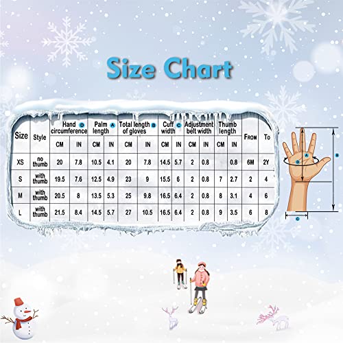 Ami&Li Tots Snow Ski Winter Mitten Gloves Waterproof For Baby Kids Toddler Boys Girls Warm Sherpa Fleece Lined With Long Cuff #TOP5
