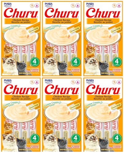 Kit 06 Churu Petisco Para Gatos Vários Sabores Escolher Inaba - 24 Tubetes (Kit 6 unid. (24 Tubetes)