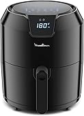 Moulinex Friggitrice ad Aria, Easy Fry Deluxe, 4.2 Litri, Capacità 6 Persone, Design Compatto, 1500 W, Friggitrice senza olio, 8 Programmi di Cottura, nero, EZ4018