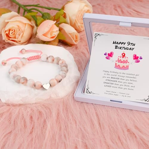 Image of Sereney Birthday Gifts for Girls, Beaded Bracelets as 1 /2 1 2 3 4 5 6 7 8 9 10 11 12 13 14 15 16 Year Old Birthday Gift, Adjustable Cross /Pearl Bracelet as Happy Birthday Gifts for Daughter
