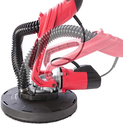 Bild 5 - Arebos Trockenbauschleifer 710W | Langhalsschleifer mit Dual-Pad Schleifkopf Ø225mm | Teleskopstange, Absaugsystem, Schwenkbarer Kopf | inkl. 12 Schleifscheiben & Koffer