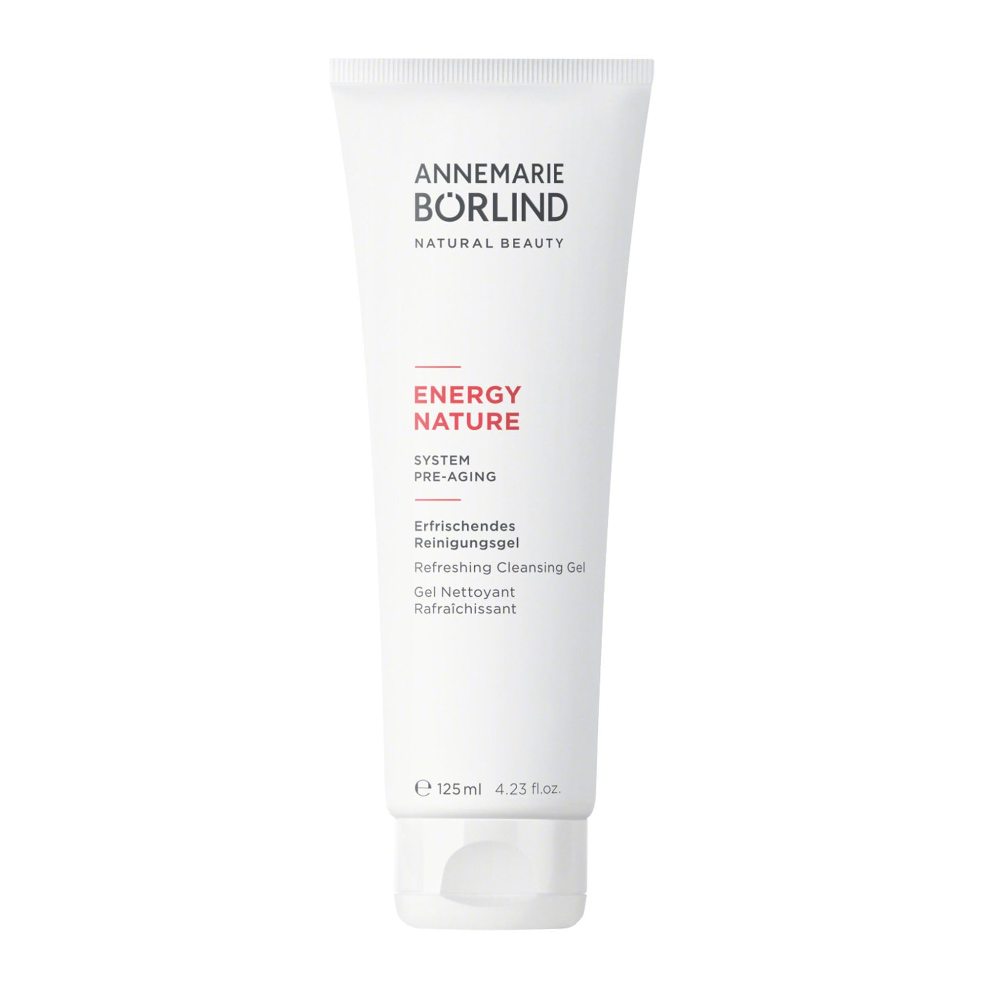 ANNEMARIE BÖRLIND Erfrischendes Reinigungsgel – 125 ml, Normal bis trockene Haut, vegan, Bio-Koffein, SYSTEM PRE-AGING