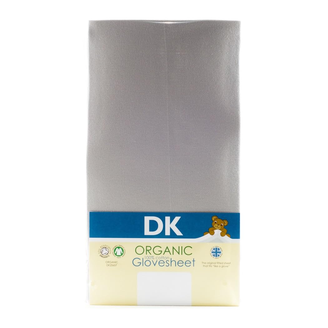 Dk Glovesheets Grey Dk Glovesheet Cot Bed Fitted Sheet (Grey)
