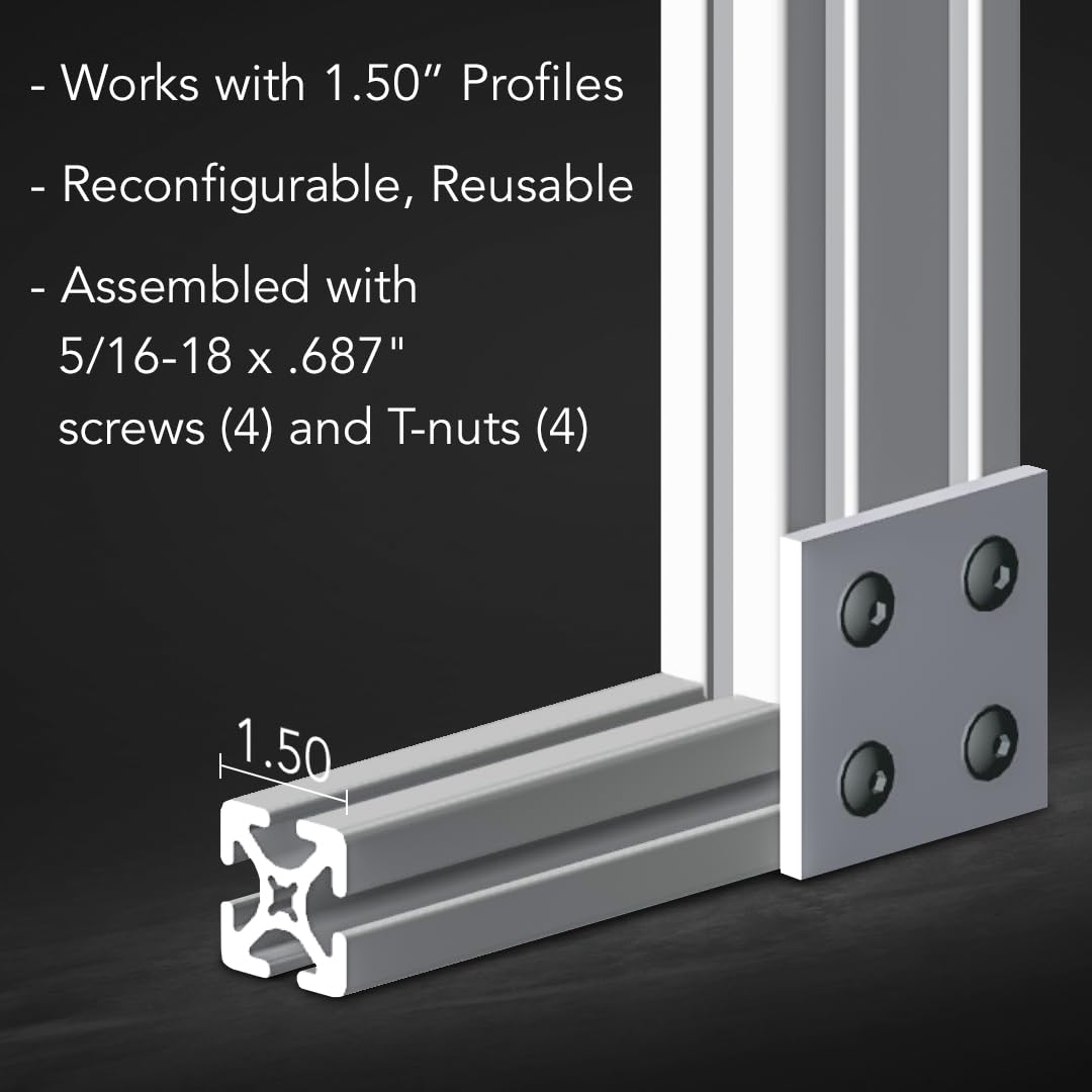 Amazon.com: 8020, 4367, 15 Series, Aluminum 4 Hole Flat Square