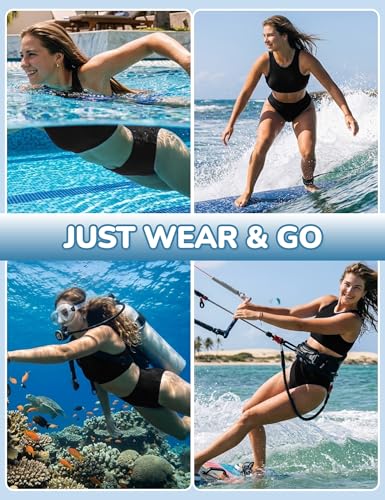 Image of Period Swimwear for Teens Women High Waisted Swimsuit Bikini Bottoms Menstrual Swim Bottoms Tankini Bathing Suit