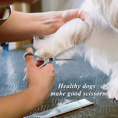 Bubuxy Hunde Scheren, Gebogene Schere Hund Fellschere Für Hunde, Hund und Katze Sicherheit Runde Spitze Grooming Schere, Edelstahl-Fellschere für Hunde und Katzen - Image 8
