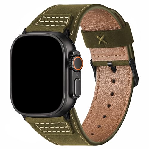 Image of Wristitani Genuine Leather Strap Compatible With Apple Watch