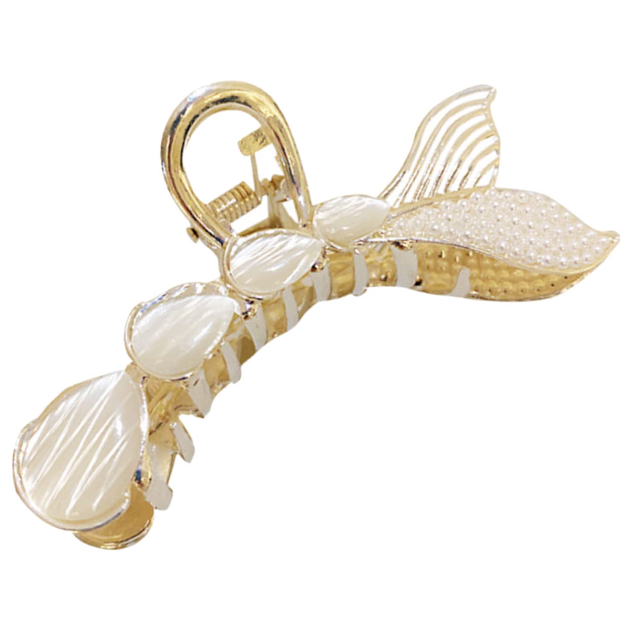 FRCOLOR 5pezzi Fermaglio Per Forma Di Sirena Con Perle Clip Per Eleganti Per Donne Accessorio Chic Per Acconciature Design Pratico Per Ogni Occasione