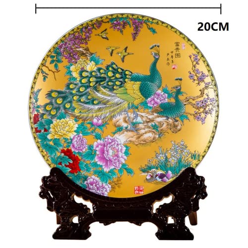 Platos decorativos para colgar en pared: cerámica de 20 cm y adornos para habitación clásica 3