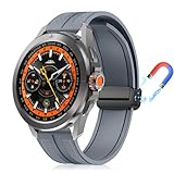 [Fermoir pliant magnétique] Les bracelets de montre sport sont équipés d'un fermoir pliant magnétique de haute qualité et peuvent être solidement fixés à la main sans tomber. Ne vous inquiétez pas de laisser tomber accidentellement la montre pendant l'exercice. Pour retirer la montre, il suffit de tirer sur la boucle magnétique