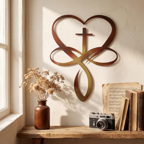 Pelopy Infinity Heart Cross Wall Decor