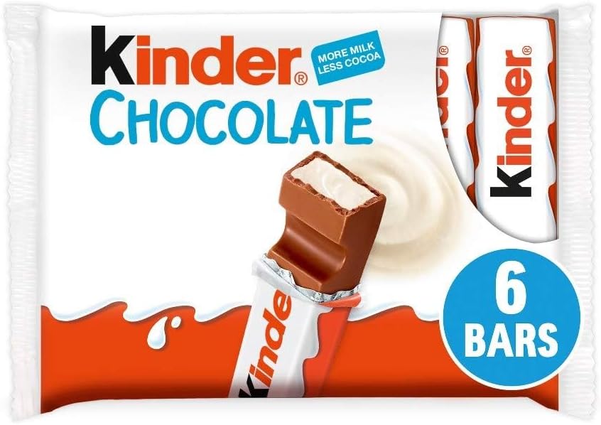 Kinder Milky Chocolate Snack Bars Medium 6 x 21g