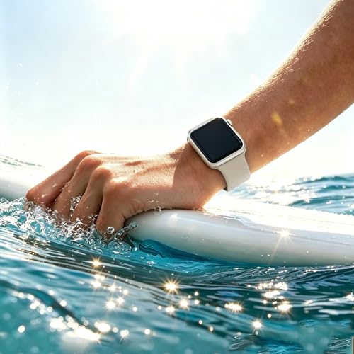 Image of Sport Bands Compatible with Apple Watch Band Women Men 40mm 38mm 41mm 42mm 44mm 45mm 46mm 49mm ,Soft Wristband Waterproof Replacement Strap for iWatch Bands Series 11 10 9 8 7 6 5 4 3 2 1 SE Ultra Starlight
