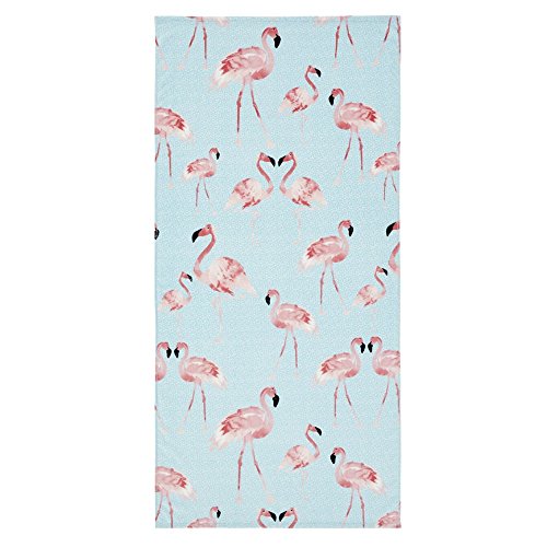 Catherine Lansfield Flamingo Strandtuch Multi, Baumwolle, Mehrfarbig, 160 x 76 x 0,4 cm