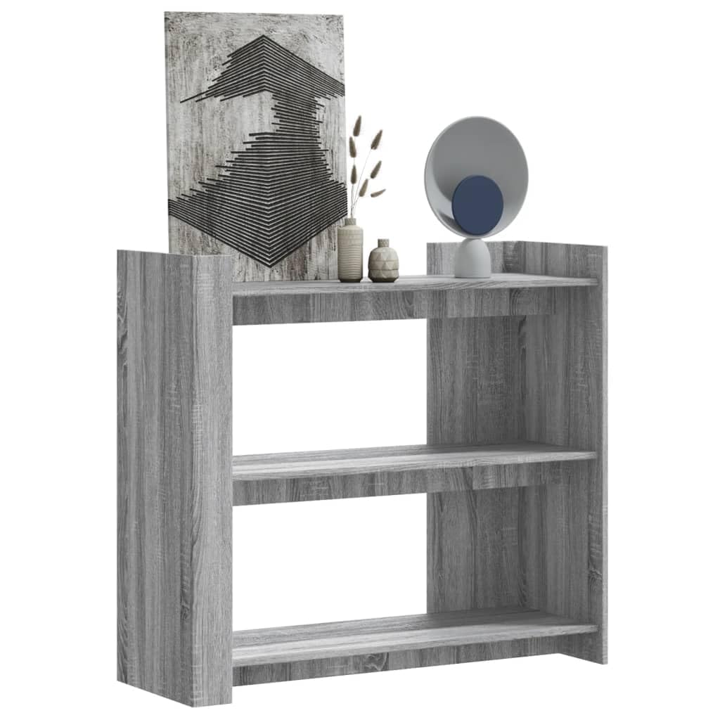SXZenSpace Console Table Grey Sonoma 100x35x90 cm Engineered Wood Hallway Entryway Slim Sideboard Shelf Display for Living Room Bedroom Corridor