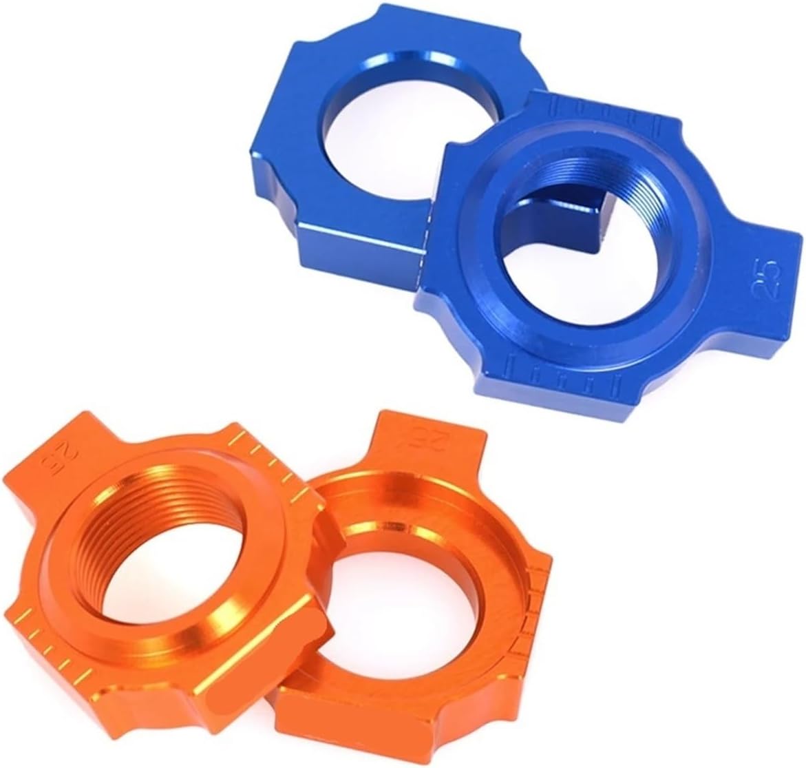 Chain Adjuster Blocks Compatible With SXF SX 125 150 250 350 450 XCF XC 300 2013-2021 15 17 19 Motorcycle SX-F XC-F CNC Regulator Sliders(Orange)