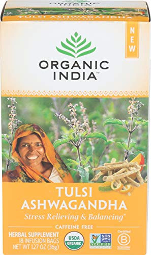 ORGANIC INDIA Tulsi Infusion Tea: Ashwagandha, 18 CT