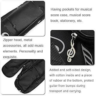 Housse de transport pour guitare acoustique de 99, 101, 104 cm, double sangle rembourrée, housse souple pour transport - Les Beatles, Paul McCartney, John Lennon, RIngo Starr, George Harrison Housse de transport pour guitare acoustique de 99, 101, 104 cm, double sangle rembourrée, housse souple pour transport – Image 4