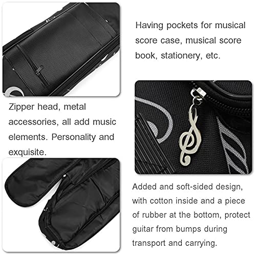 Housse pour guitare acoustique de 99, 101, 104, 104 cm – Double sangle rembourrée – Housse de transport pour guitare - Les Beatles, Paul McCartney, John Lennon, RIngo Starr, George Harrison Housse pour guitare acoustique de 99, 101, 104, 104 cm - Double sangle rembourrée - Housse de transport pour guitare – Image 5
