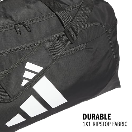 Image of adidas Defender 5 Duffel Bag for Sports, Gym and Travel, Black, OSFA