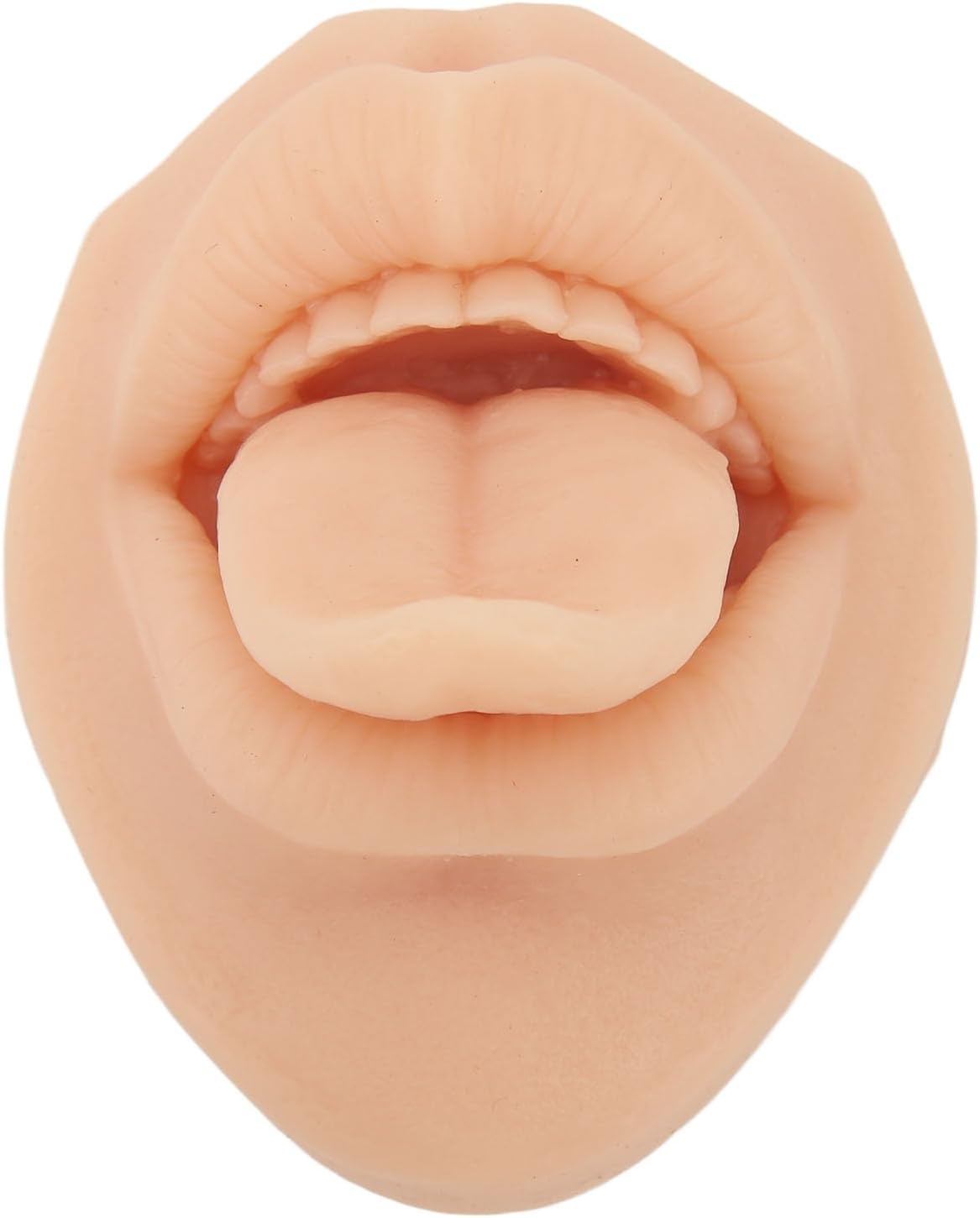 Jectse 3D Simulation Silicone Tongue Mouth Model Soft Reusable Piercing Practice for Beginners Silicone Tongue Piercing Practice Model for Jewelry Display