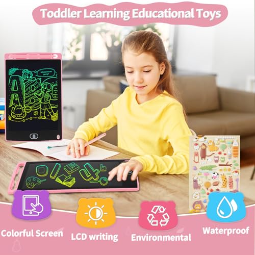 SQUADO LCD Grafikbrett Für Kinder 12 Zoll – Abwischbare Farbtafel, Spielzeug Ab 3 Jahren
