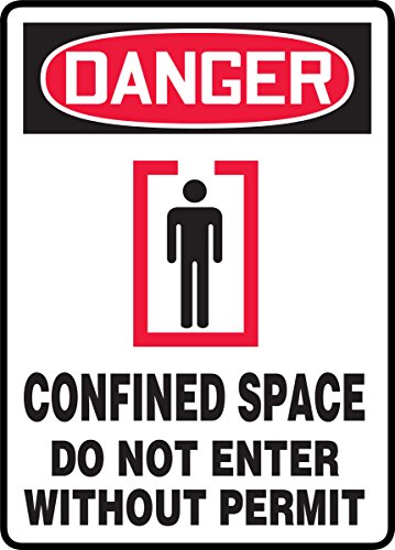 Panneau Espace Confiné Accuform MTDX038XV pour sécuriser les accès