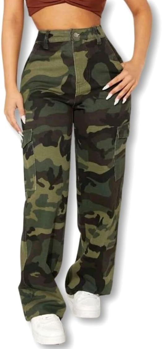 Jack David Women's Cargo Pants Casual Cargo Hiking Camping Tactical Pants Military Army Combat Trousers 8 Pockets - Image 3