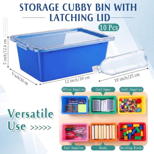 Ferrochef 10 Pcs Classroom Storage Cubby Bins with Latching Lid,Candy by Ferrochef - Used condition - Image 2