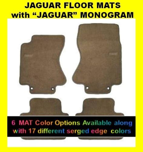 AAA Communications XJ8 Jaguar Plush Floor Mats with Jaguar Monogram 2004 2005 2006 2007 2008 2009 4 Piece Set