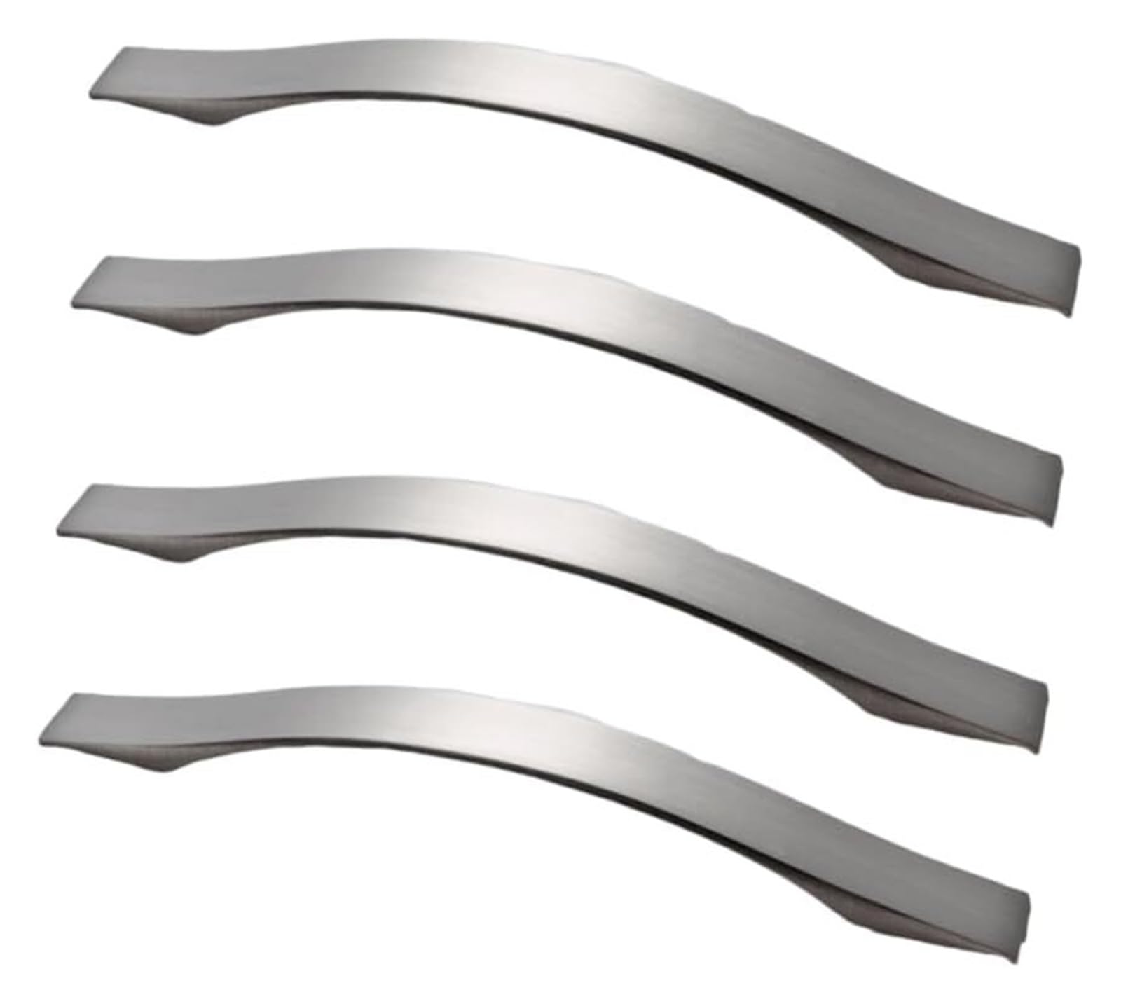 NLQCSXWEP Zinc Alloy Cabinet Bow Handle, Aluminum Alloy Cabinet Drawer Wardrobe Handles 4-Pack 96-192mm(160mm Brushed Zinc Alloy)