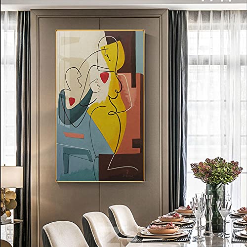 Toile géométrique moderne pour décoration murale du salon 70x100 cm