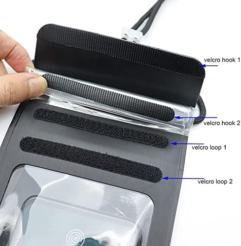 Waterproof Phone Pouch,IPX8 Waterproof Phone Case Bag Holder for iphone 14 Pro Max/14 Plus/13 Pro Max/13 Pro/13/12/12 Pro Max/11/11 Pro Max/Xs Max/XR to 7" for Kayaking Swimming Beach(Black)