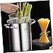 VOSAREA 1Set Stainless Steel Tempura Frying Pot Deep Fryer Pan with Oil Draining Basket for Crispier Foods Non Stick Design Suitable for All Stove Kitchen Essential