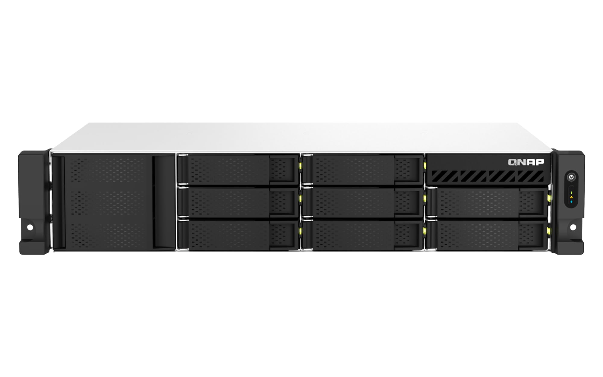 QNAP TS-864eU-8G-US 8 Bay High-Speed Short Depth Rackmount Rackmount NAS with Dual-2.5GbE, Intel Celeron CPU, 8GB DDR4 Memory and 2.5GbE (2.5G/1G/100M) Network Connectivity (Diskless)