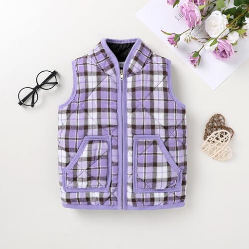 YOUNGER TREE Kids Little Girls Baby Plaid Shacket Flannel Jacket Button Down Shirt Girls Winter Coats 2-6T2