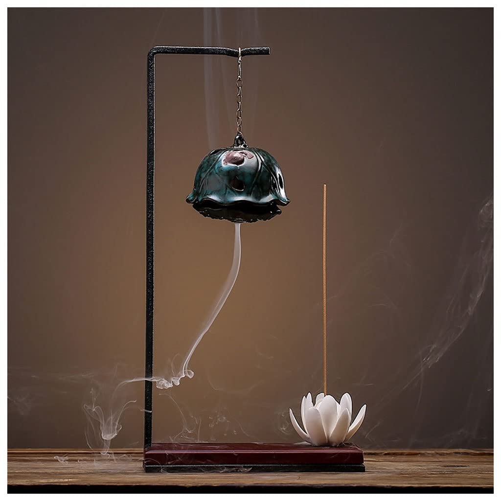 Basxdrfxz C Incense Holder Base Backflow Incense Ornaments Home Living Room Bedroom Hanging Ball Sandalwood Furnace Decoration Hotel Supplies(C)