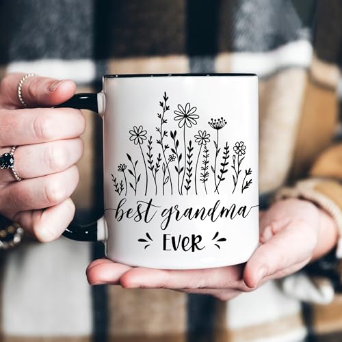 Hyturtle Best Grandma Ever Mug 11oz – Perfect Cup Gifts For Grandma On Birthday, Mother's Day, or Christmas – A Heartfelt Keepsake Coffee Cup from Grandkids to Celebrate Her Unconditional Love