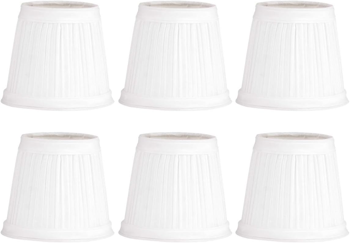 Renovators Supply Manufacturing Small Clip On Lamp Shade Green Fabric 4" Tall Vintage Mini Clip On Pleated Drum Style Fits Chandelier Candelabra Bulb Living Or Bedroom Lampshade Replacement Pack Of 6