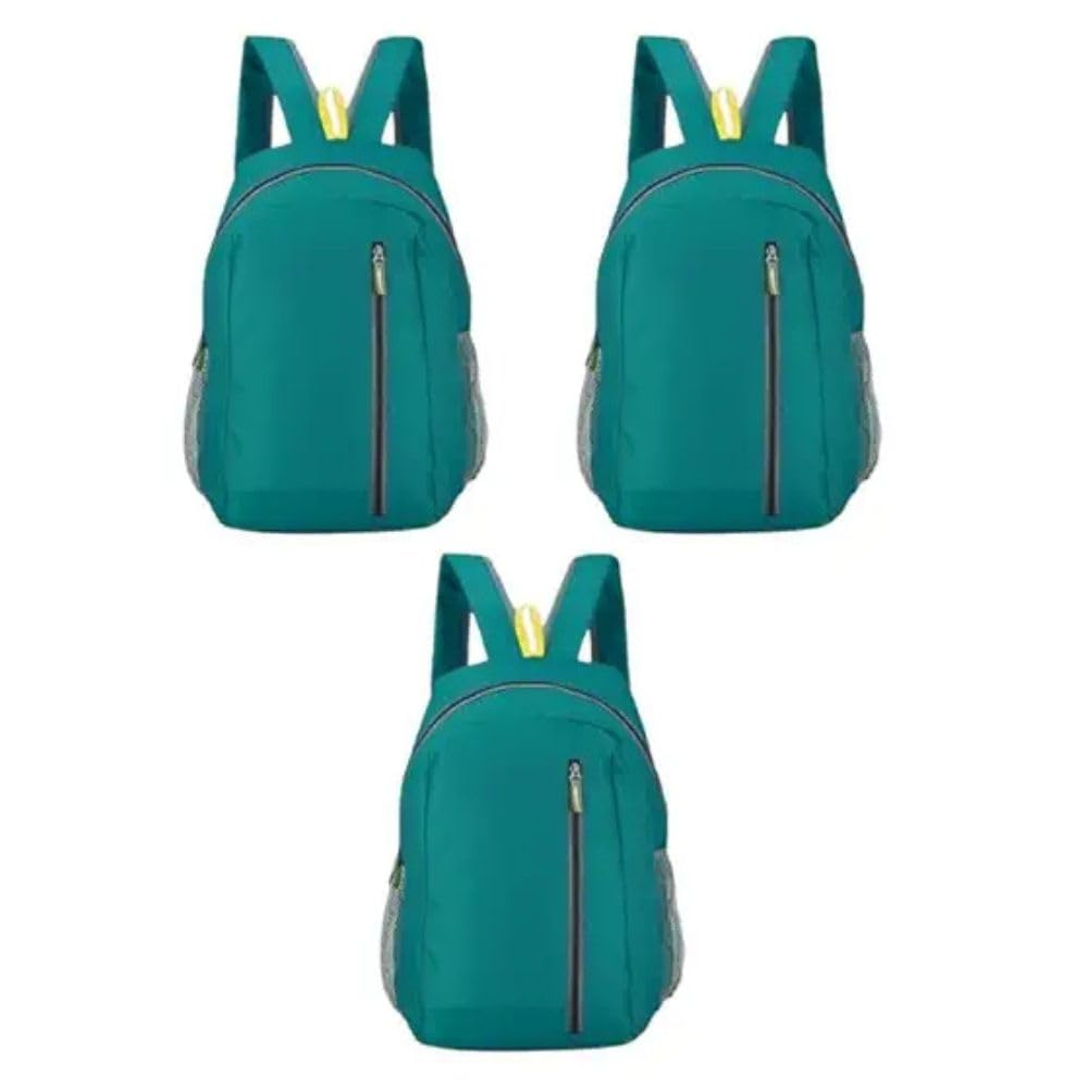 treggo Backpack 3-Pack Combo for Men & Women | Lightweight Water-Resistant School, College & Travel Bags with Side Mesh Bottle Holders (Green)-picture-23