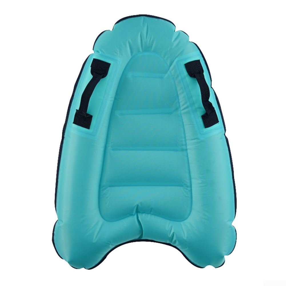 Kids Inflatable Surfboard, Secure Floating Kickboard for Swimming Lessons, Compact Water Sport Board with Handles for Beginners(Blue)