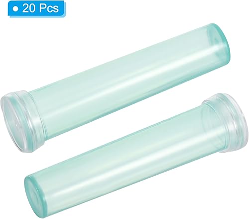Miniatura 10 de PATIKIL Tubos de agua florales con tapa, 20 piezas de 0.6 pulgadas de diámetro interior x 2.8 pulgadas botella de plástico para plantas arreglos