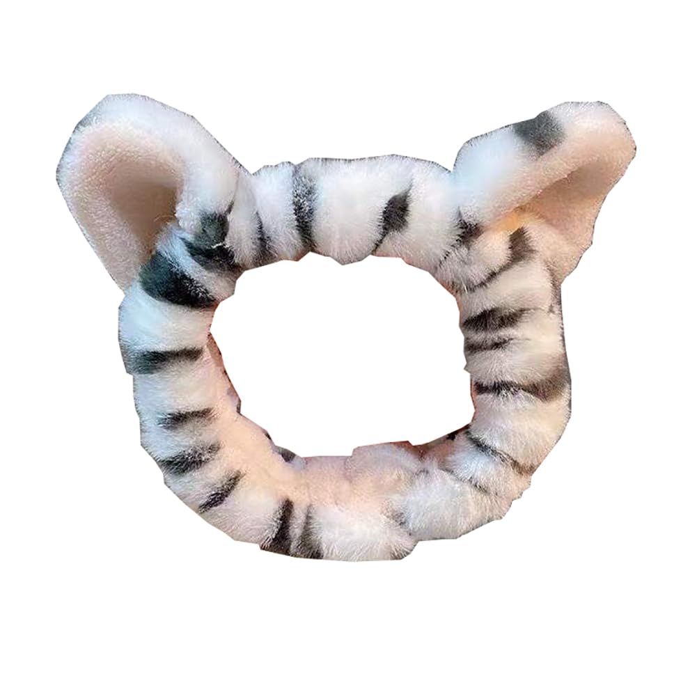 Plüsch-Stirnband Mit Bärenohren – Flauschiges Spa- & Make-up-Band, Wasserabweisend, Einheitsgröße, Inkl. Armband, Helles Pink
