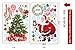 LAPOND Christmas Wall Decals Window Stickers Santa Claus Removable Christmas Tree DIY Wall Window Door Mural Shop Decal Sticker for Holiday and Party(2 PCS)