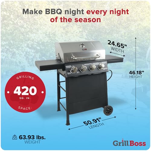 Grill Boss 4-Burner Outdoor Gas Grill